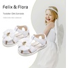 image:imageFelix amp Flora Toddler Girls Sandals Soft Rubber Princess Flat Shoes Flower Girl ShoesBc332white