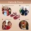 image:imageFelix amp Flora Toddler Little Girl Mary Jane Dress Shoes  Ballet Flats for Easter Flower Girl Party School ShoesB345burgundy