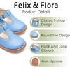image:imageFelix amp Flora Toddler Little Girl Mary Jane Dress Shoes  Ballet Flats for Easter Flower Girl Party School ShoesB348blue