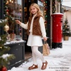 image:imageFelix amp Flora Toddler Little Girl Mary Jane Dress Shoes  Ballet Flats for Easter Flower Girl Party School ShoesB395brown