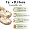 image:imageFelix amp Flora Toddler Little Girl Mary Jane Dress Shoes  Ballet Flats for Easter Flower Girl Party School ShoesB395gold