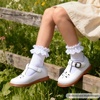 image:imageFelix amp Flora Toddler Little Girl Mary Jane Dress Shoes  Ballet Flats for Easter Flower Girl Party School ShoesB395white