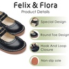 image:imageFelix amp Flora Toddler Little Girl Mary Jane Dress Shoes  Ballet Flats for Easter Flower Girl Party School ShoesB430black