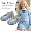 image:imageFelix amp Flora Toddler Little Girl Mary Jane Dress Shoes  Ballet Flats for Easter Flower Girl Party School ShoesB430blue