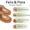 image:imageFelix amp Flora Toddler Little Girl Mary Jane Dress Shoes  Ballet Flats for Easter Flower Girl Party School ShoesB430oxford Brown