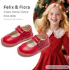 image:imageFelix amp Flora Toddler Little Girl Mary Jane Dress Shoes  Ballet Flats for Easter Flower Girl Party School ShoesB430red