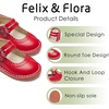 image:imageFelix amp Flora Toddler Little Girl Mary Jane Dress Shoes  Ballet Flats for Easter Flower Girl Party School ShoesB430red