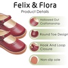 image:imageFelix amp Flora Toddler Little Girl Mary Jane Dress Shoes  Ballet Flats for Easter Flower Girl Party School ShoesB431burgundy