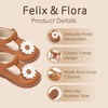 image:imageFelix amp Flora Toddler Little Girl Mary Jane Dress Shoes  Ballet Flats for Easter Flower Girl Party School ShoesB435brown