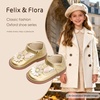 image:imageFelix amp Flora Toddler Little Girl Mary Jane Dress Shoes  Ballet Flats for Easter Flower Girl Party School ShoesB435gold