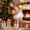 image:imageFelix amp Flora Toddler Little Girl Mary Jane Dress Shoes  Ballet Flats for Easter Flower Girl Party School ShoesB435gold