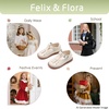 image:imageFelix amp Flora Toddler Little Girl Mary Jane Dress Shoes  Ballet Flats for Easter Flower Girl Party School ShoesB438beige