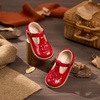 image:imageFelix amp Flora Toddler Little Girl Mary Jane Dress Shoes  Ballet Flats for Easter Flower Girl Party School ShoesB438pl Red