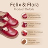 image:imageFelix amp Flora Toddler Little Girl Mary Jane Dress Shoes  Ballet Flats for Girl Party School ShoesB366burgundy