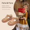 image:imageFelix amp Flora Toddler Little Girl Mary Jane Dress Shoes  Ballet Flats for Girl Party School ShoesB366chestnut