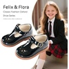 image:imageFelix amp Flora Toddler Little Girl Mary Jane Dress Shoes  Ballet Flats for Girl Party School ShoesB366pl Black