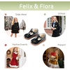image:imageFelix amp Flora Toddler Little Girl Mary Jane Dress Shoes  Ballet Flats for Girl Party School ShoesB366pl Black
