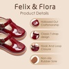 image:imageFelix amp Flora Toddler Little Girl Mary Jane Dress Shoes  Ballet Flats for Girl Party School ShoesB366pl Burgundy