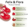 image:imageFelix amp Flora Toddler Little Girl Mary Jane Dress Shoes  Ballet Flats for Girl Party School ShoesB366pl Red