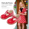 image:imageFelix amp Flora Toddler Little Girl Mary Jane Dress Shoes  Ballet Flats for Girl Party School ShoesB366pl Red