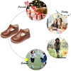 image:imageFelix amp Flora Toddler Little Girl Mary Jane Dress Shoes  Ballet Flats for Girl Party School ShoesB366retro Brown