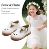 image:imageFelix amp Flora Toddler Little Girl Mary Jane Dress Shoes  Ballet Flats for Girl Party School ShoesB366white