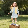 image:imageFelix amp Flora Toddler Little Girl Mary Jane Dress Shoes  Ballet Flats for Girl Party School ShoesB392blue