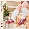 image:imageFelix amp Flora Toddler Little Girl Princess Dress ShoesMary Jane Flats for Girl Party School ShoesB413burgundy