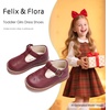image:imageFelix amp Flora Toddler Little Girl Princess Dress ShoesMary Jane Flats for Girl Party School ShoesB434burgundy