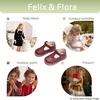 image:imageFelix amp Flora Toddler Little Girl Princess Dress ShoesMary Jane Flats for Girl Party School ShoesB434burgundy