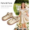 image:imageFelix amp Flora Toddler Little Girl Princess Dress ShoesMary Jane Flats for Girl Party School ShoesB434gold