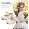 image:imageFelix amp Flora Toddler Little Girls Dress Shoes  Flower Girls Mary Jane Flats Ballet Shoes Party WeddingB900gold