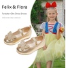 image:imageFelix amp Flora Toddler Little Girls Dress Shoes  Flower Girls Mary Jane Flats Ballet Shoes Party WeddingBf01gold