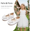 image:imageFelix amp Flora Toddler Little Girls Dress Shoes  Flower Girls Mary Jane Flats Ballet Shoes Party WeddingBf01white