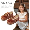 image:imageFelix amp Flora Toddler Little Girls Dress Shoes  Flower Girls Mary Jane Flats Ballet Shoes Party WeddingBf17brown