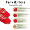 image:imageFelix amp Flora Toddler Little Girls Dress Shoes  Flower Girls Mary Jane Flats Ballet Shoes Party WeddingBf17red