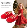 image:imageFelix amp Flora Toddler Little Girls Dress Shoes  Flower Girls Mary Jane Flats Ballet Shoes Party WeddingBf17red