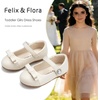 image:imageFelix amp Flora Toddler Little Girls Dress Shoes  Flower Girls Mary Jane Flats Ballet Shoes Party WeddingBf21fl Beige