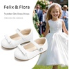 image:imageFelix amp Flora Toddler Little Girls Dress Shoes  Flower Girls Mary Jane Flats Ballet Shoes Party WeddingBf21fl White