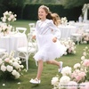 image:imageFelix amp Flora Toddler Little Girls Dress Shoes  Flower Girls Mary Jane Flats Ballet Shoes Party WeddingBf21s White