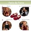 image:imageFelix amp Flora Toddler Little Girls Dress Shoes  Flower Girls Mary Jane Flats Ballet Shoes Party WeddingBf22burgundy