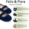 image:imageFelix amp Flora Toddler Little Girls Dress Shoes  Flower Girls Mary Jane Flats Ballet Shoes Party WeddingBf22navy Blue
