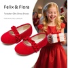 image:imageFelix amp Flora Toddler Little Girls Dress Shoes  Flower Girls Mary Jane Flats Ballet Shoes Party WeddingBf22red
