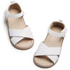 image:imageFelix amp Flora Toddler Girl Sandals  Flower Girl Dress Shoes Open Toe Little Kid FlatsBc205 White