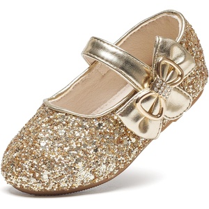image:imageFelix amp Flora Toddler Flower Girl Dress Shoes  Baby Girl Ballet Mary Jane Flats for Party School WeddingB888glitter Gold