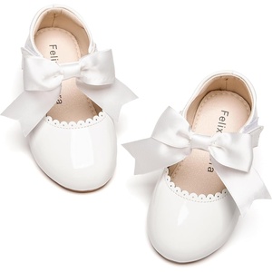 image:imageFelix amp Flora Toddler Flower Girl Dress Shoes  Baby Girl Ballet Mary Jane Flats for Party School WeddingB890white
