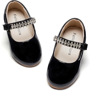 image:imageFelix amp Flora Toddler Flower Girl Dress Shoes  Baby Girl Ballet Mary Jane Flats for Party School WeddingB899pl Black