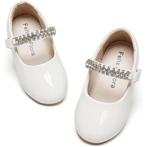 image:imageFelix amp Flora Toddler Flower Girl Dress Shoes  Baby Girl Ballet Mary Jane Flats for Party School WeddingB899pl White