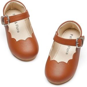 image:imageFelix amp Flora Toddler Flower Girl Dress Shoes  Baby Girl Ballet Mary Jane Flats for Party School WeddingB902brown