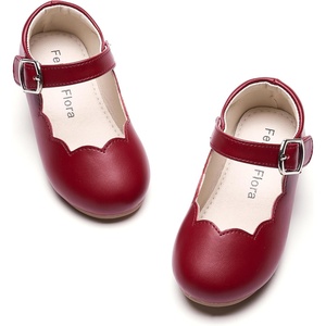 image:imageFelix amp Flora Toddler Flower Girl Dress Shoes  Baby Girl Ballet Mary Jane Flats for Party School WeddingB902burgundy